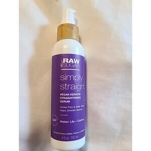 Raw Sugar Simply Straight Vegan Keratin Straightening Serum 4 Fl Oz